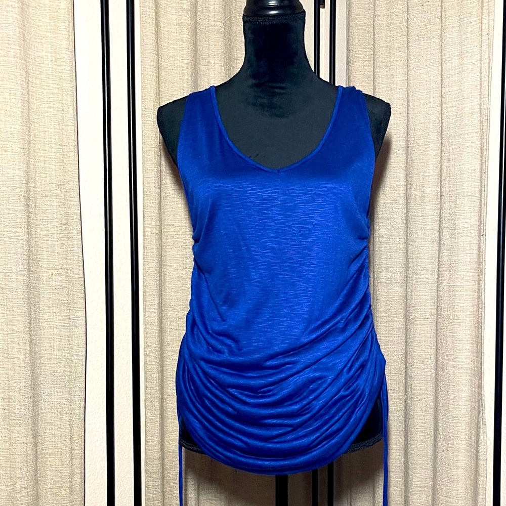 Sleeveless Beach Tunic with Ruched Sides